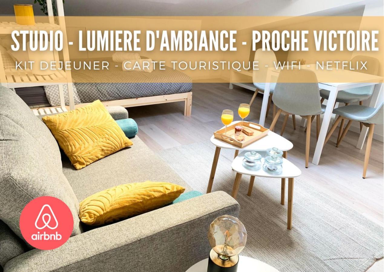 Studio Avec Lumiere D'Ambiance - Proche Victoire Appartement Bordeaux Buitenkant foto